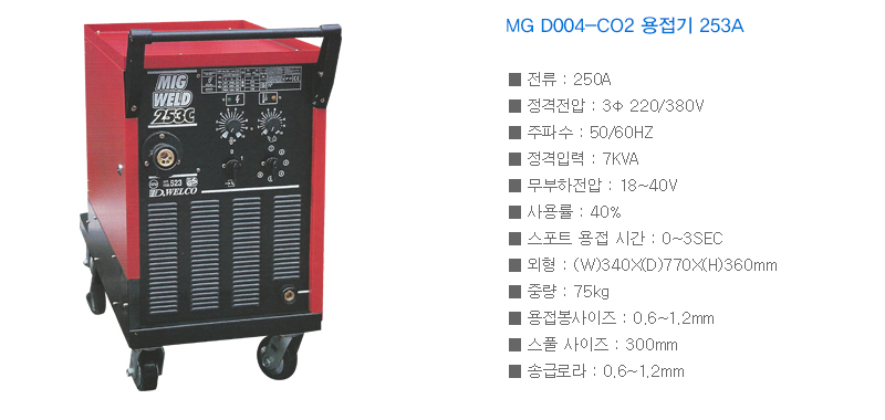 MG D004-CO2 용접기 253A